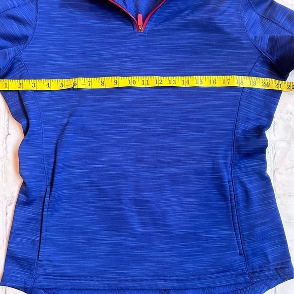 EUC Women’s Medium Majestic Fan Fashion MLB LS Fitted Pullover 1/4 Zip Jacket - Picture 5 of 7